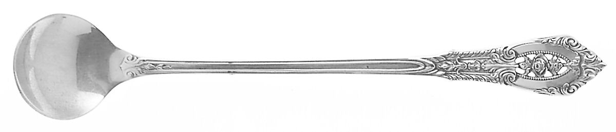 Rose Point (Sterling, 1934, No Monograms) Mustard Spoon by Wallace Silver-1