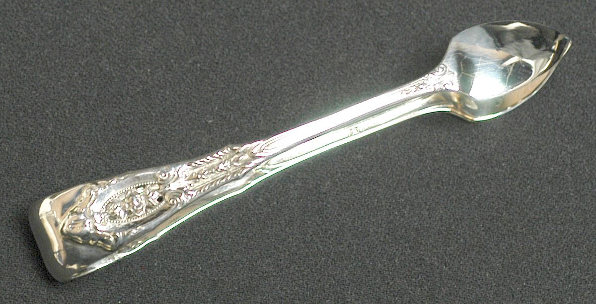 Rose Point (Sterling, 1934, No Monograms) Sugar Tongs Solid HC by Wallace Silver-1