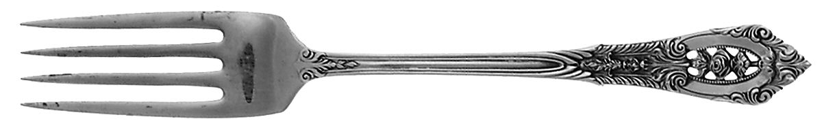 Rose Point (Sterling, 1934, No Monograms) Youth Fork by Wallace Silver-1