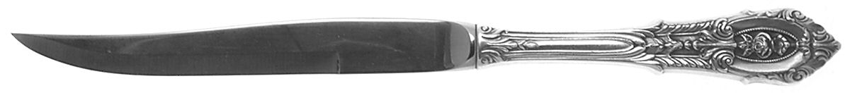 Rose Point (Sterling, 1934, No Monograms) Individual Steak Knife w/Bevel Blade by Wallace Silver-1