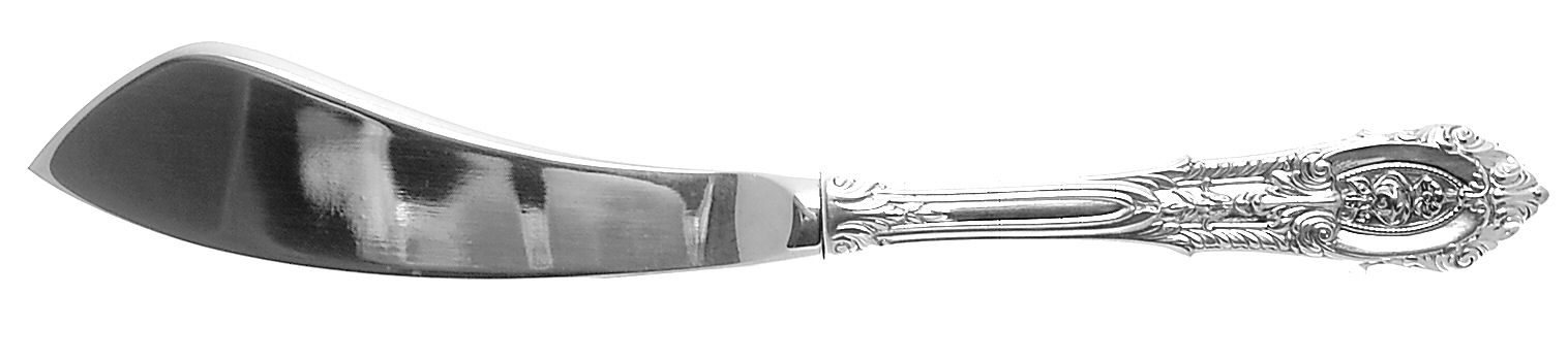 Rose Point (Sterling, 1934, No Monograms) Hollow Handle Master Butter Knife by Wallace Silver-1