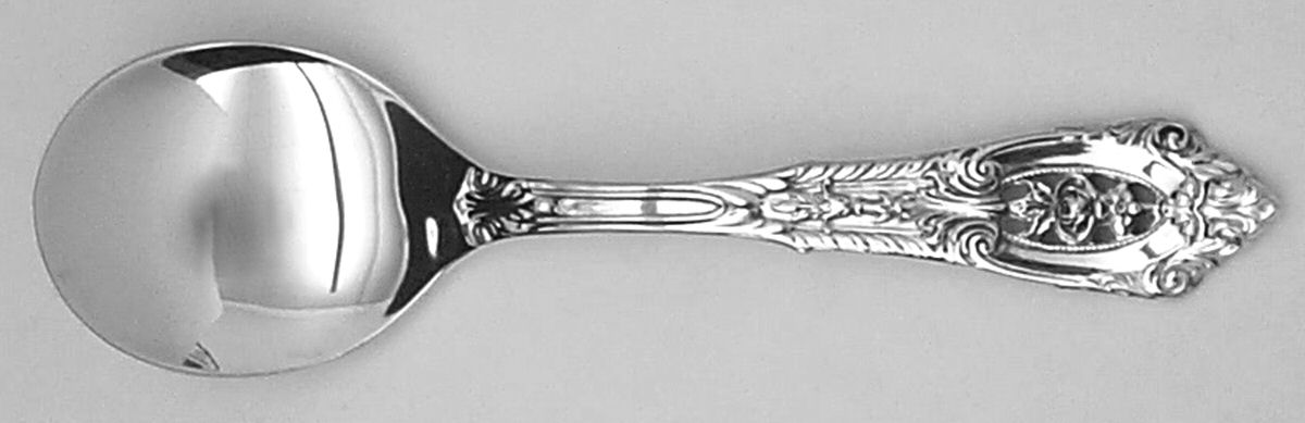 Rose Point (Sterling, 1934, No Monograms) Large Chocolate Spoon by Wallace Silver-1