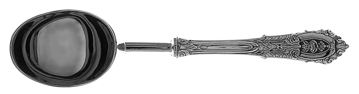Rose Point (Sterling, 1934, No Monograms) Ice Cream Scoop with Stainless Bowl by Wallace Silver-1