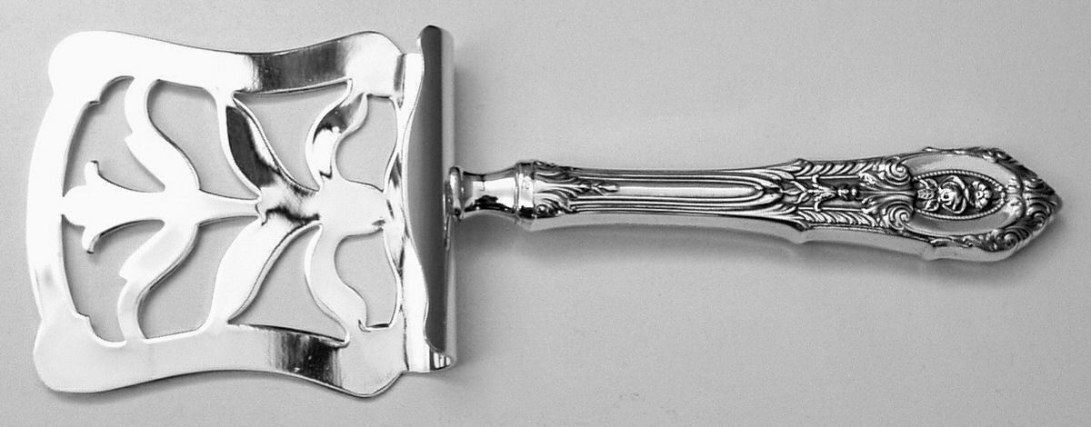 Rose Point (Sterling, 1934, No Monograms) Petite Fours Server with Silverplate Hood by Wallace Silver-1