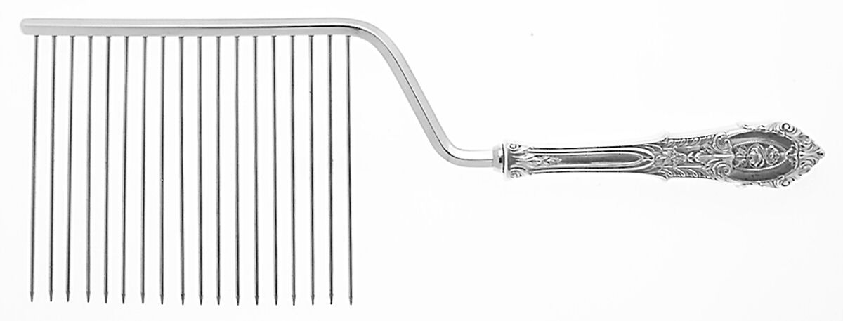 Rose Point (Sterling, 1934, No Monograms) Cake Breaker with Silverplate Prongs by Wallace Silver-1