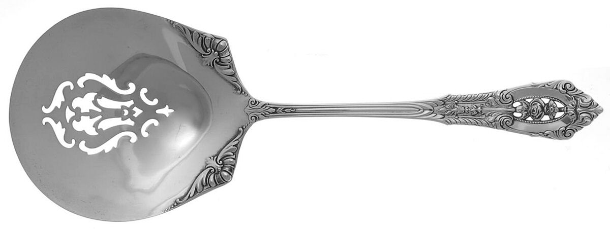 Rose Point (Sterling, 1934, No Monograms) Tomato Server, Solid Piece by Wallace Silver-1