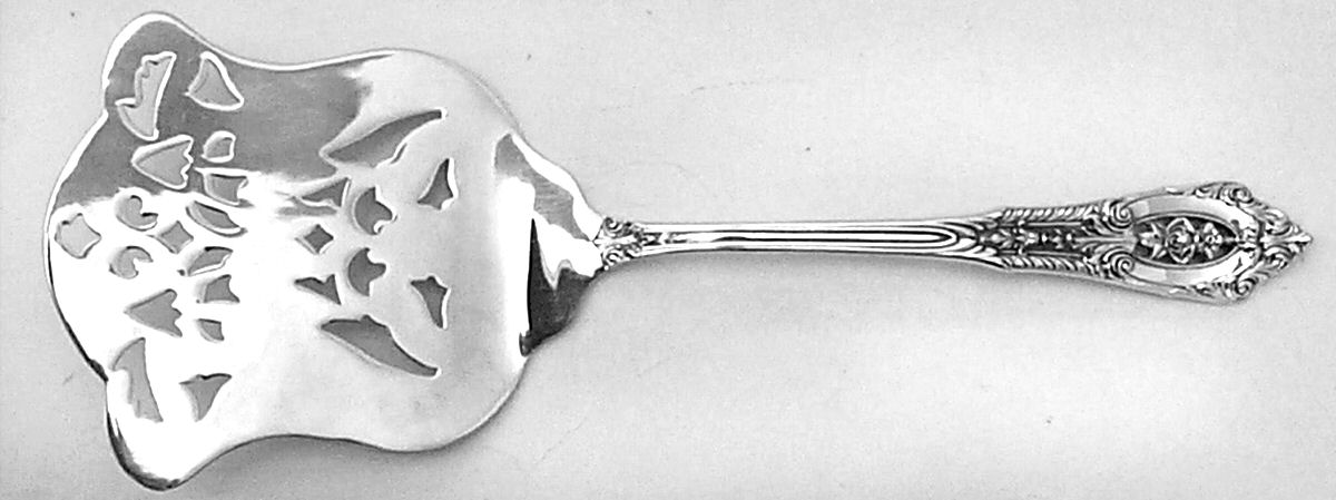 Rose Point (Sterling, 1934, No Monograms) Solid Asparagus Server by Wallace Silver-1