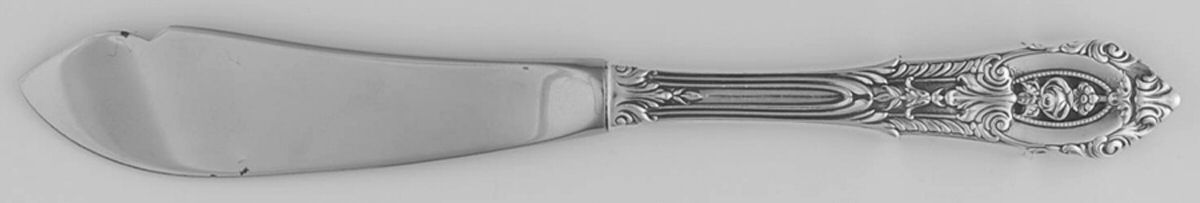 Rose Point (Sterling, 1934, No Monograms) Hollow Handle Master Butter Knife by Wallace Silver-1