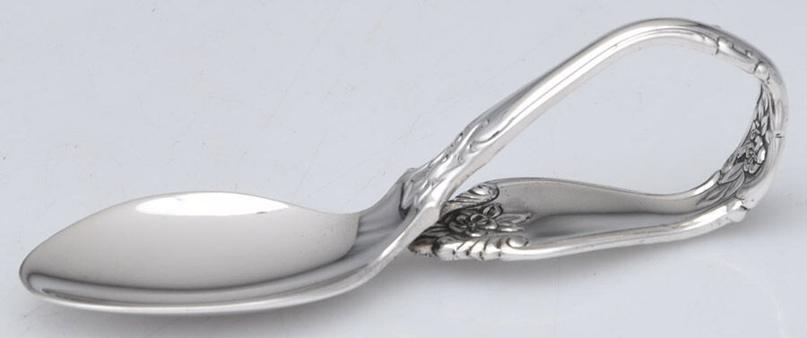 Royal Rose (Sterling, 1962) Baby Spoon with Curved Handle HC by Wallace Silver-1