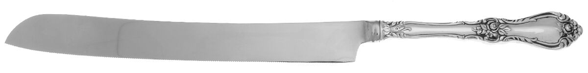 Royal Rose (Sterling, 1962) Wedding Cake Knife with Stainless Blade HC by Wallace Silver-1