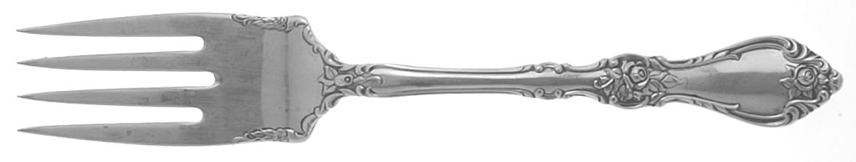 Royal Rose (Sterling, 1962) Medium Solid Cold Meat Serving Fork by Wallace Silver-1