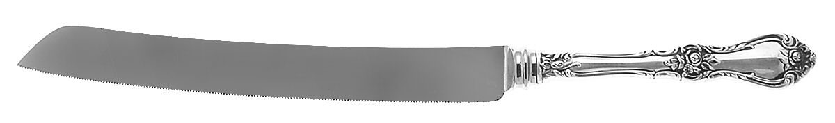 Royal Rose (Sterling, 1962) Wedding Cake Knife with Stainless Blade by Wallace Silver-1