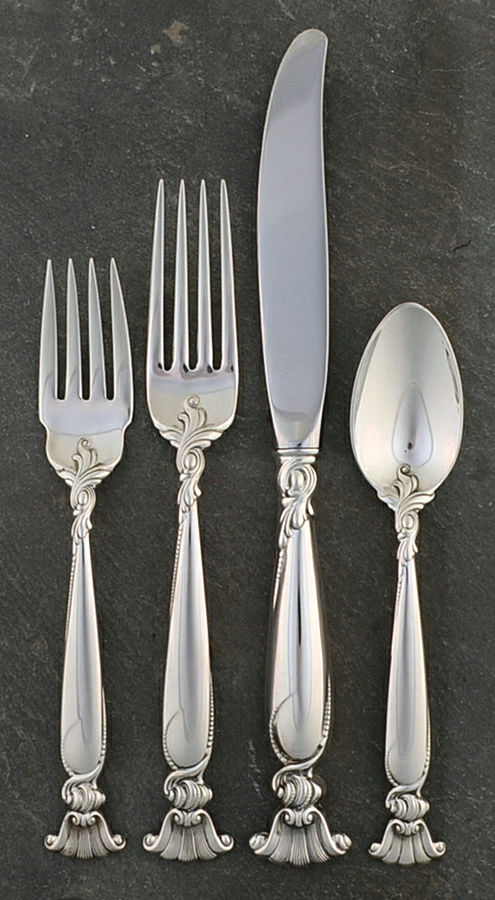 Romance of The Sea (Sterling, 1950) 4 Piece Place Size Setting by Wallace Silver-1