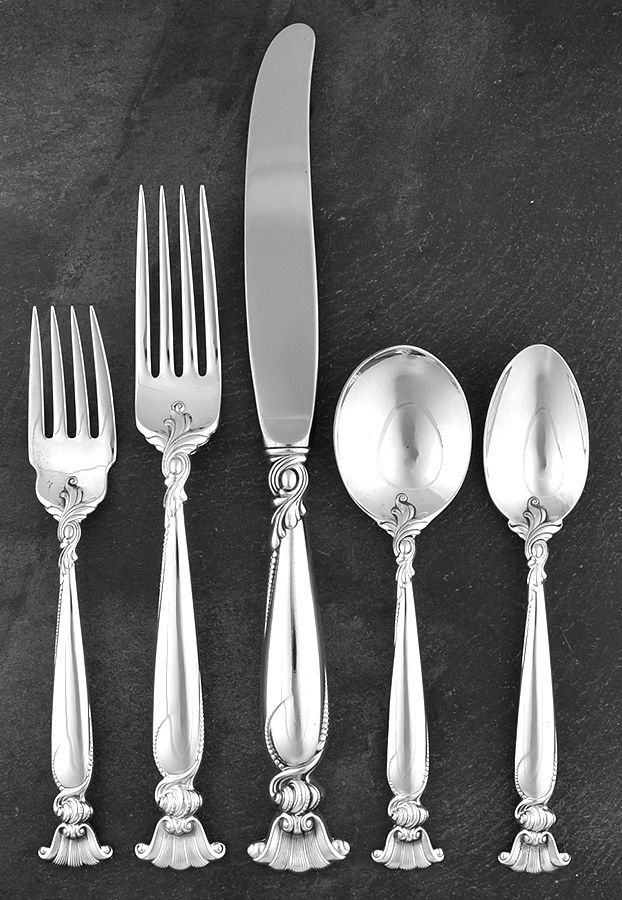 Romance of The Sea (Sterling, 1950) 40  Piece Estate Set by Wallace Silver-1