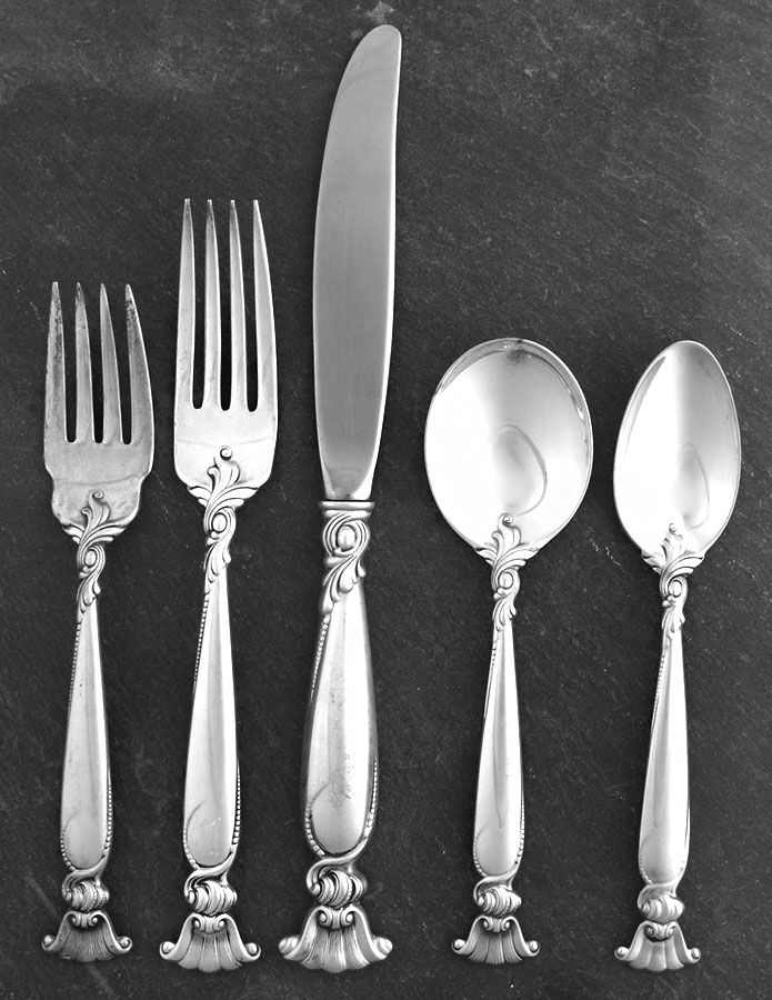 Romance of The Sea (Sterling, 1950) 40  Piece Estate Set by Wallace Silver-1