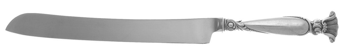 Romance of The Sea (Sterling, 1950) Wedding Cake Knife with Stainless Blade HC by Wallace Silver-1