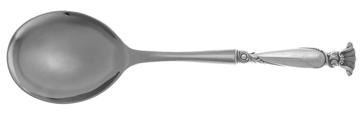 Romance of The Sea (Sterling, 1950) Casserole Spoon with Smooth Stainless Bowl HC by Wallace Silver-1