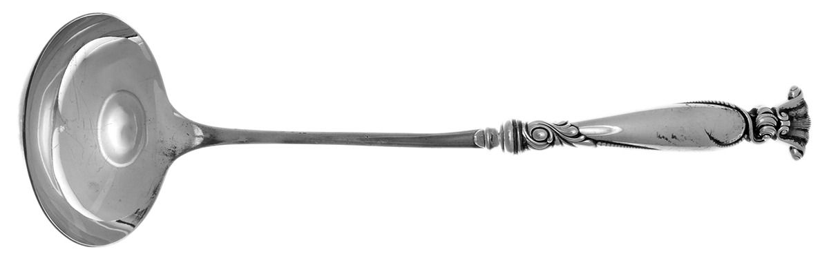 Romance of The Sea (Sterling, 1950) Soup Ladle with Silverplate Bowl by Wallace Silver-1