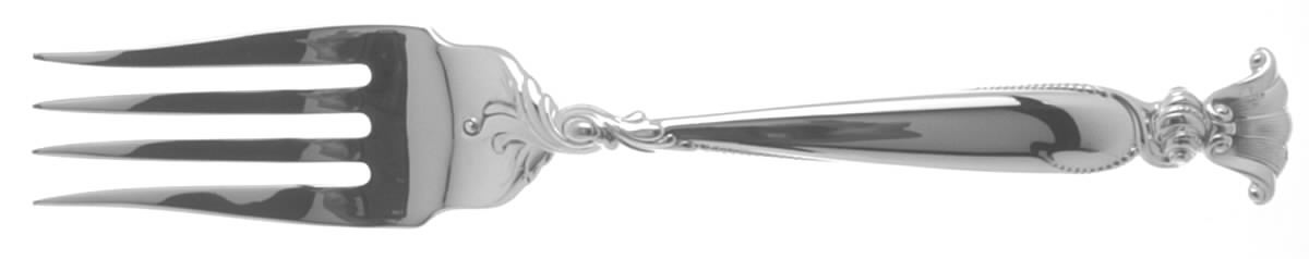 Romance of The Sea (Sterling, 1950) Medium Solid Cold Meat Serving Fork by Wallace Silver-1