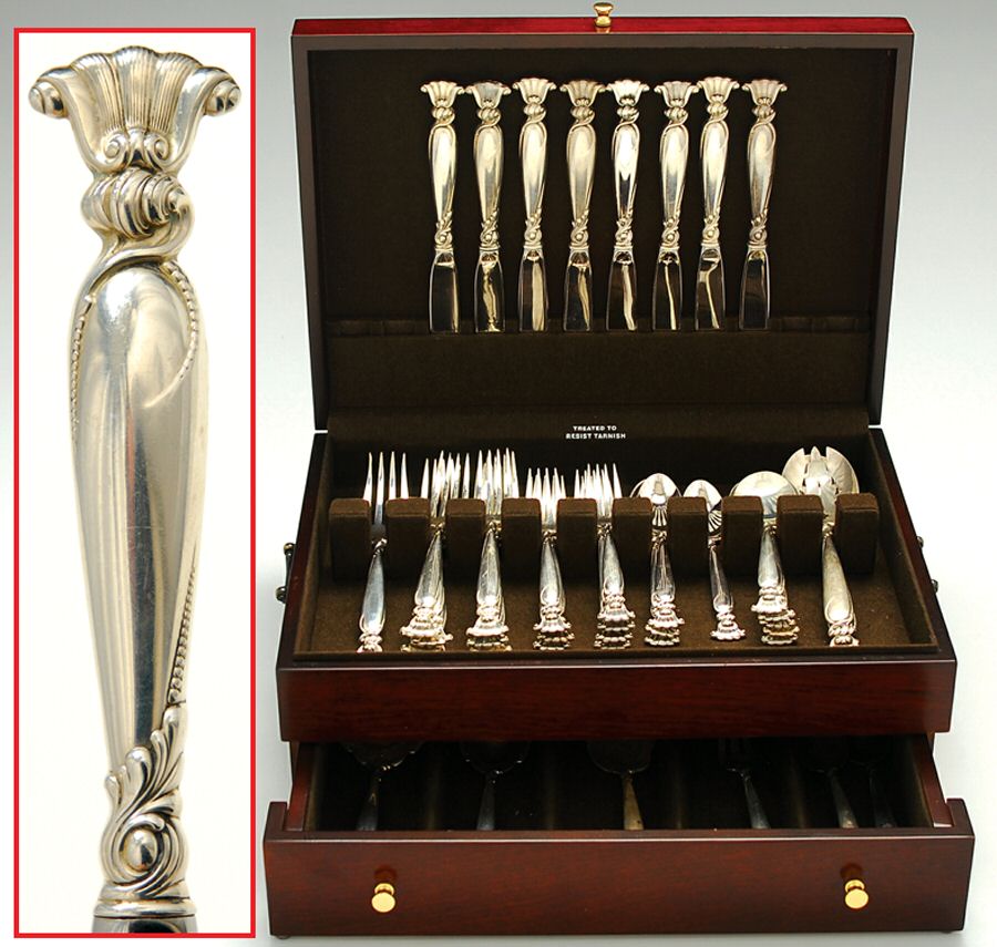 Romance of The Sea (Sterling, 1950) 50 Piece Set by Wallace Silver-1