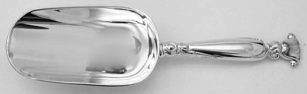 Romance of The Sea (Sterling, 1950) Ice Scoop with Silverplate Bowl by Wallace Silver-1