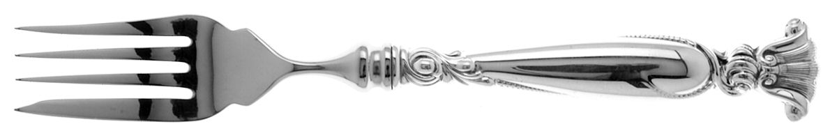 Romance of The Sea (Sterling, 1950) Individual Hollow Fish Fork, Stainless Tines by Wallace Silver-1