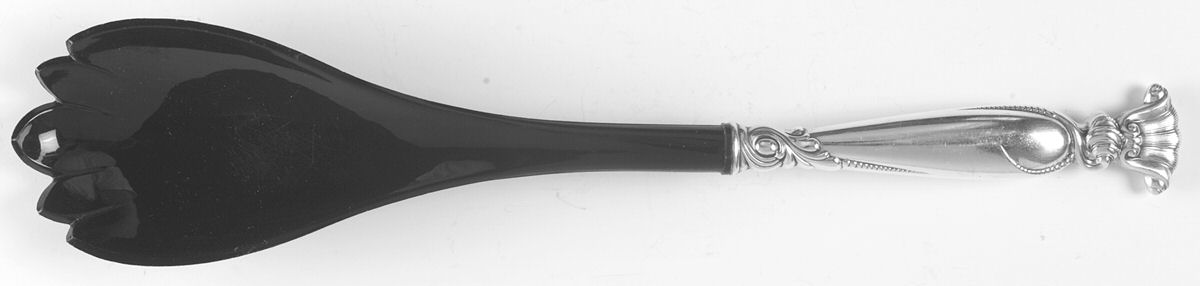 Romance of The Sea (Sterling, 1950) Salad Serving Fork with Plastic Prongs by Wallace Silver-1