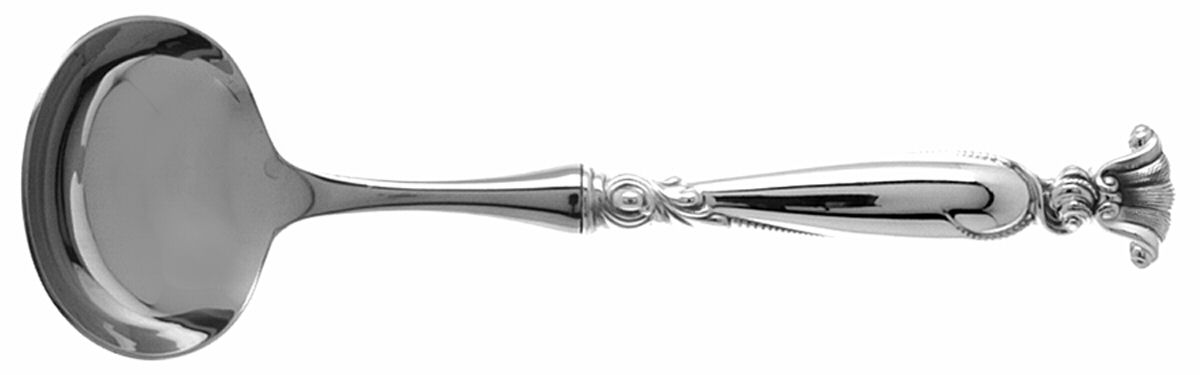 Romance of The Sea (Sterling, 1950) Hollow Handle Gravy Ladle with Stainless Bowl by Wallace Silver-1