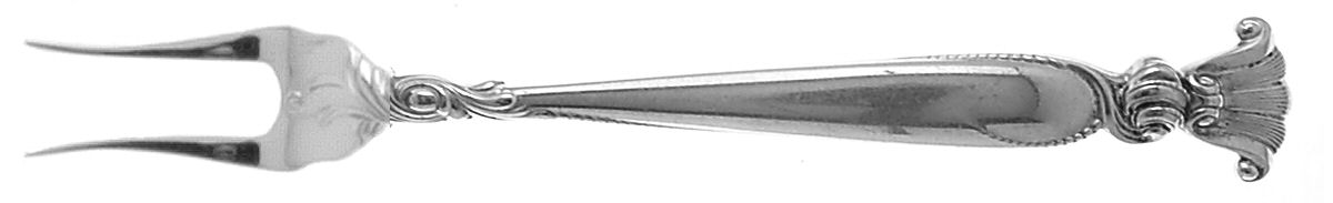 Romance of The Sea (Sterling, 1950) Short Handle Pickle/Olive Fork by Wallace Silver-1