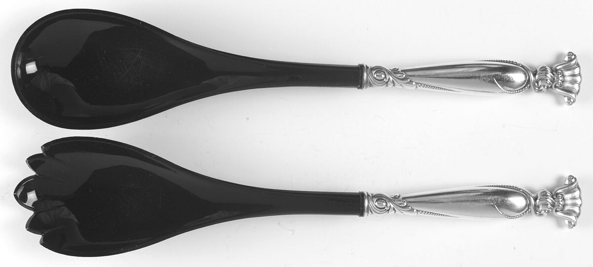 Romance of The Sea (Sterling, 1950) Plastic Bowl 2-Piece Salad Set by Wallace Silver-1