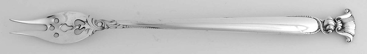 Romance of The Sea (Sterling, 1950) Long Handle Olive Fork by Wallace Silver-1