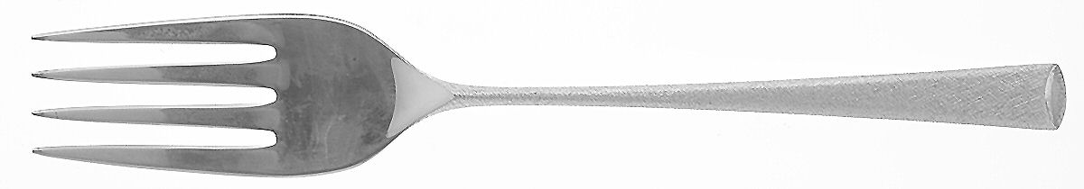 Royal Satin (Sterling, 1965) Medium Solid Cold Meat Serving Fork by Wallace Silver-1