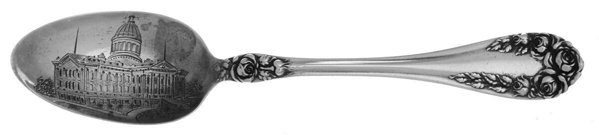 Rose (Sterling, 1898-1888) Souvenir Spoon (Five O'Clock) by Wallace Silver-1