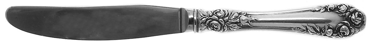 Rose (Sterling, 1898-1888) Modern Hollow Butter Spreader (Stainless) by Wallace Silver-1