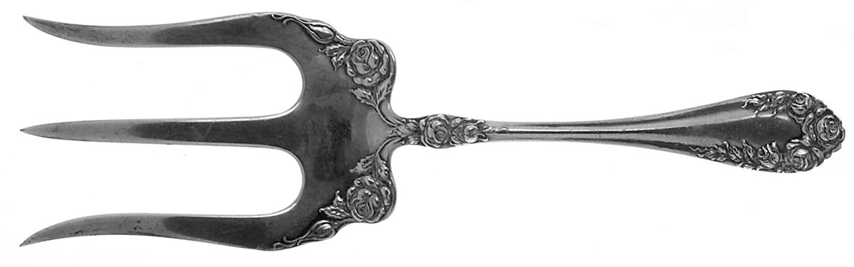 Rose (Sterling, 1898-1888) Solid Toast Serving Fork by Wallace Silver-1