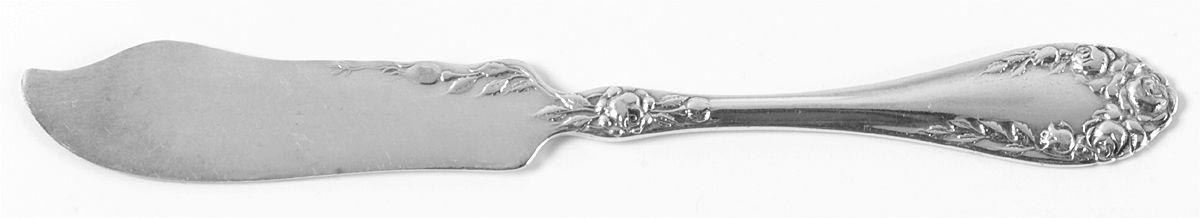 Rose (Sterling, 1898-1888) Flat Handle Butter Spreader by Wallace Silver-1