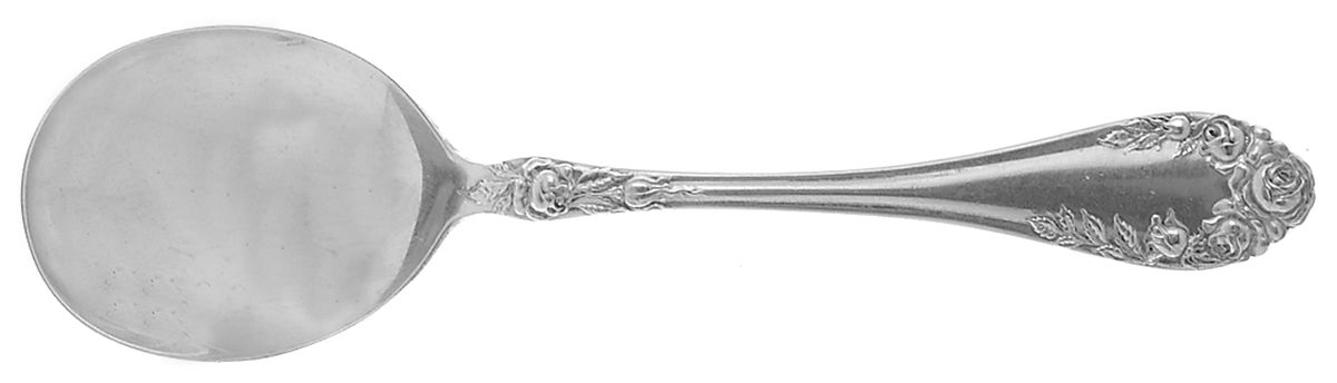 Rose (Sterling, 1898-1888) Round Bowl Soup Spoon (Gumbo) by Wallace Silver-1