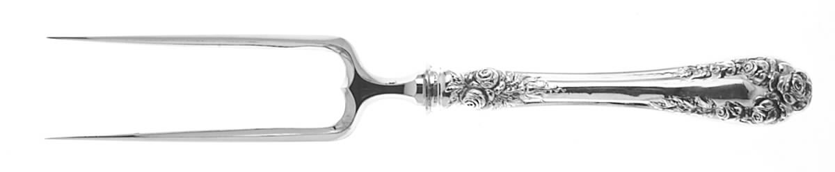 Rose (Sterling, 1898-1888) Large Joint/Roast Holder Fork by Wallace Silver-1