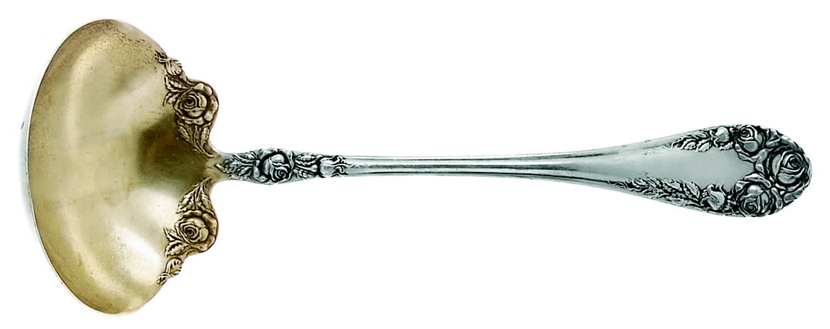 Rose (Sterling, 1898-1888) Oyster Ladle Solid Piece by Wallace Silver-1