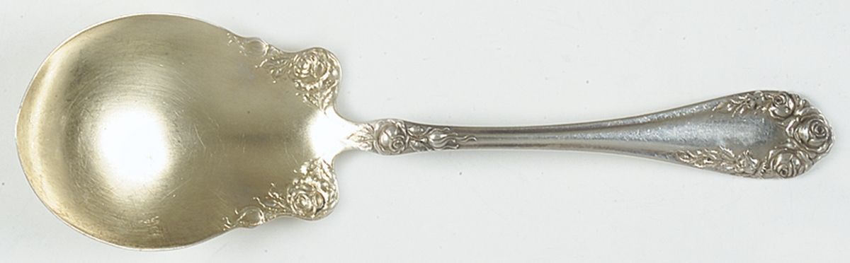 Rose (Sterling, 1898-1888) Large Solid Berry/Casserole Spoon by Wallace Silver-1