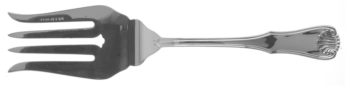Salina (Sterling, 1995) Large Solid Cold Meat Serving Fork by Wallace Silver-1