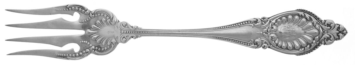 Sappho (Sterling, 1895) Monogram Individual Salad Fork by Wallace Silver-1