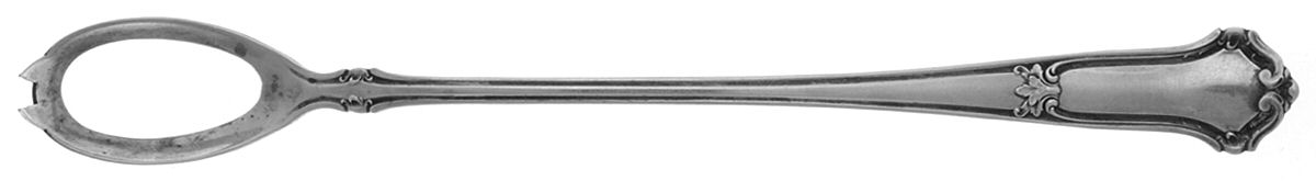 Saxon (Sterling, 1910) Pierced Bowl Long Handle Olive Spoon by Wallace Silver-1