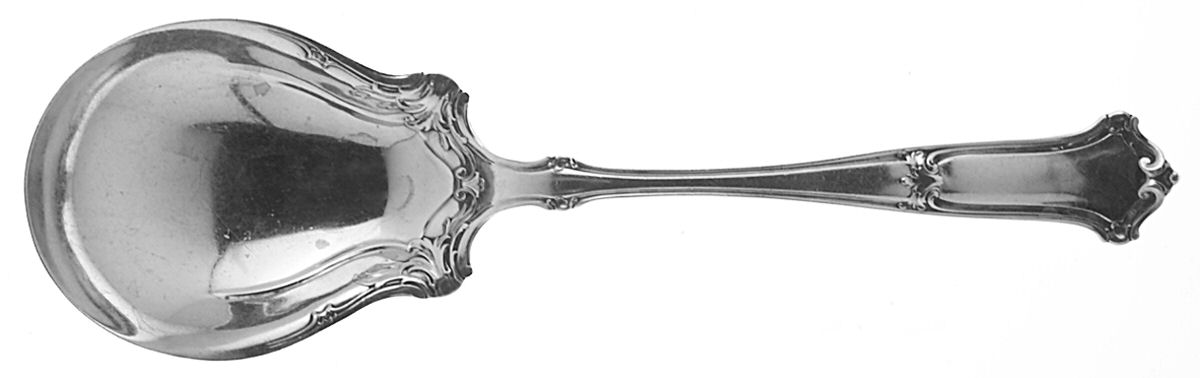 Saxon (Sterling, 1910) Large Solid Berry/Casserole Spoon by Wallace Silver-1