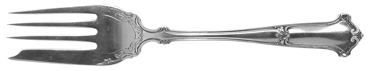 Saxon (Sterling, 1910) Medium Solid Cold Meat Serving Fork by Wallace Silver-1