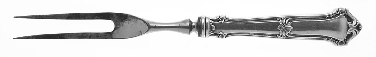 Saxon (Sterling, 1910) Small Steak Carving Fork with Stainless Prongs by Wallace Silver-1