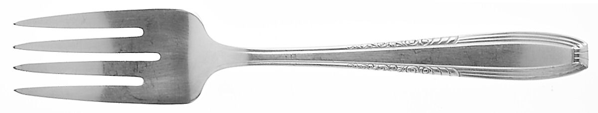 Serenade I (Silverplate, 1944) Medium Solid Cold Meat Serving Fork by Wallace Silver-1