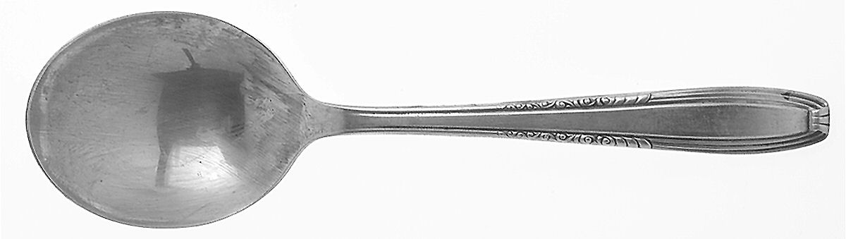 Serenade I (Silverplate, 1944) Round Bowl Soup Spoon (Cream Soup) by Wallace Silver-1