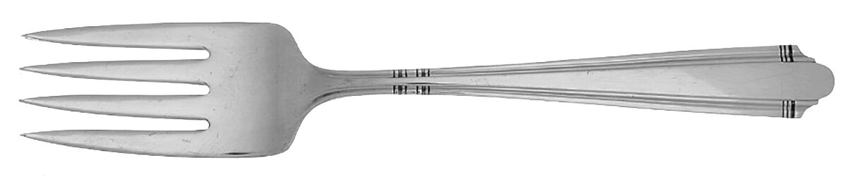 Serenade II (Silverplate, 1931) Medium Solid Cold Meat Serving Fork by Wallace Silver-1