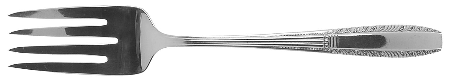 Sharon (Silverplate, Harmony House, 1926) Medium Solid Cold Meat Serving Fork by Wallace Silver-1
